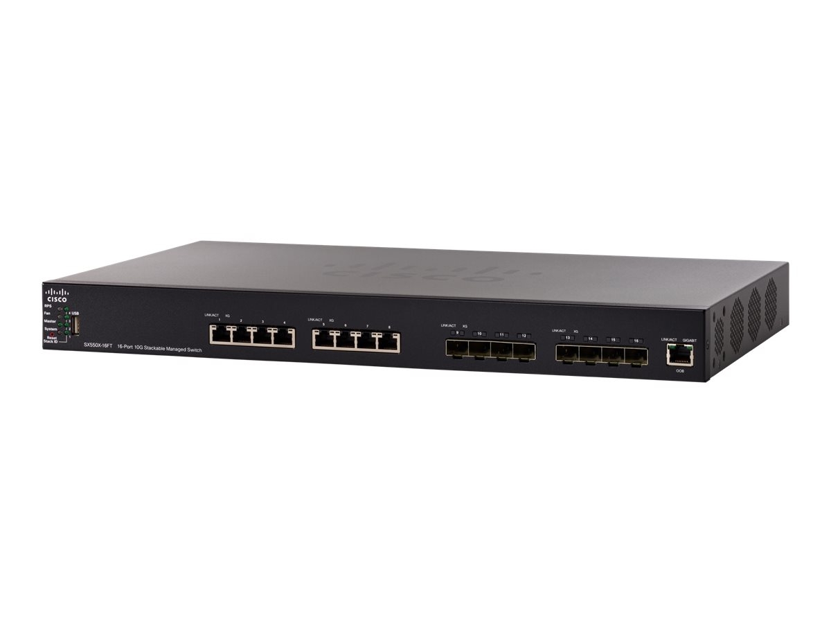 Cisco 550X Stackable 10G Ethernet Managed Switch (p/n- SX550X-16FT-K9-EU)