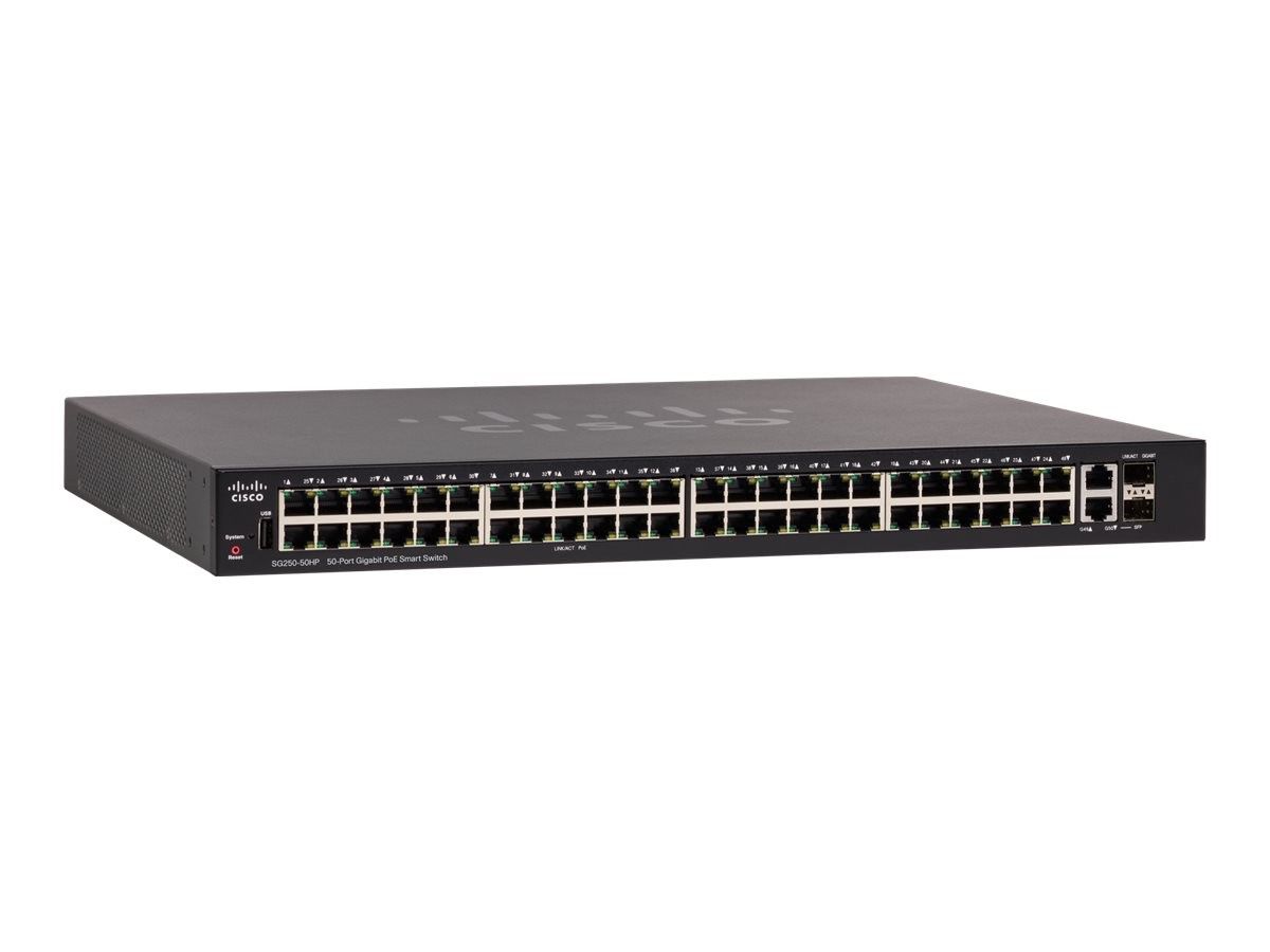 Cisco SG250 50-Port Gigabit Smart Switch (p/n- SG250-50-K9-EU)