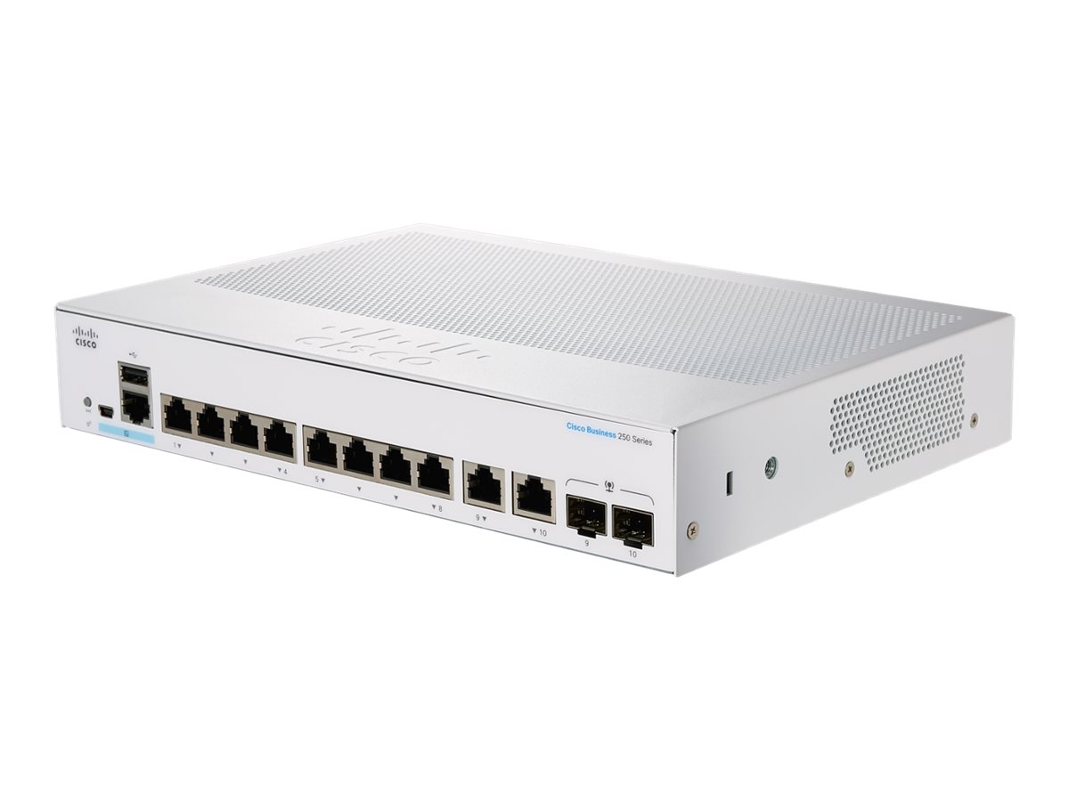 Cisco CBS250 Gigabit Ethernet Managed Switch (p/n- CBS250-8T-E-2G-EU)