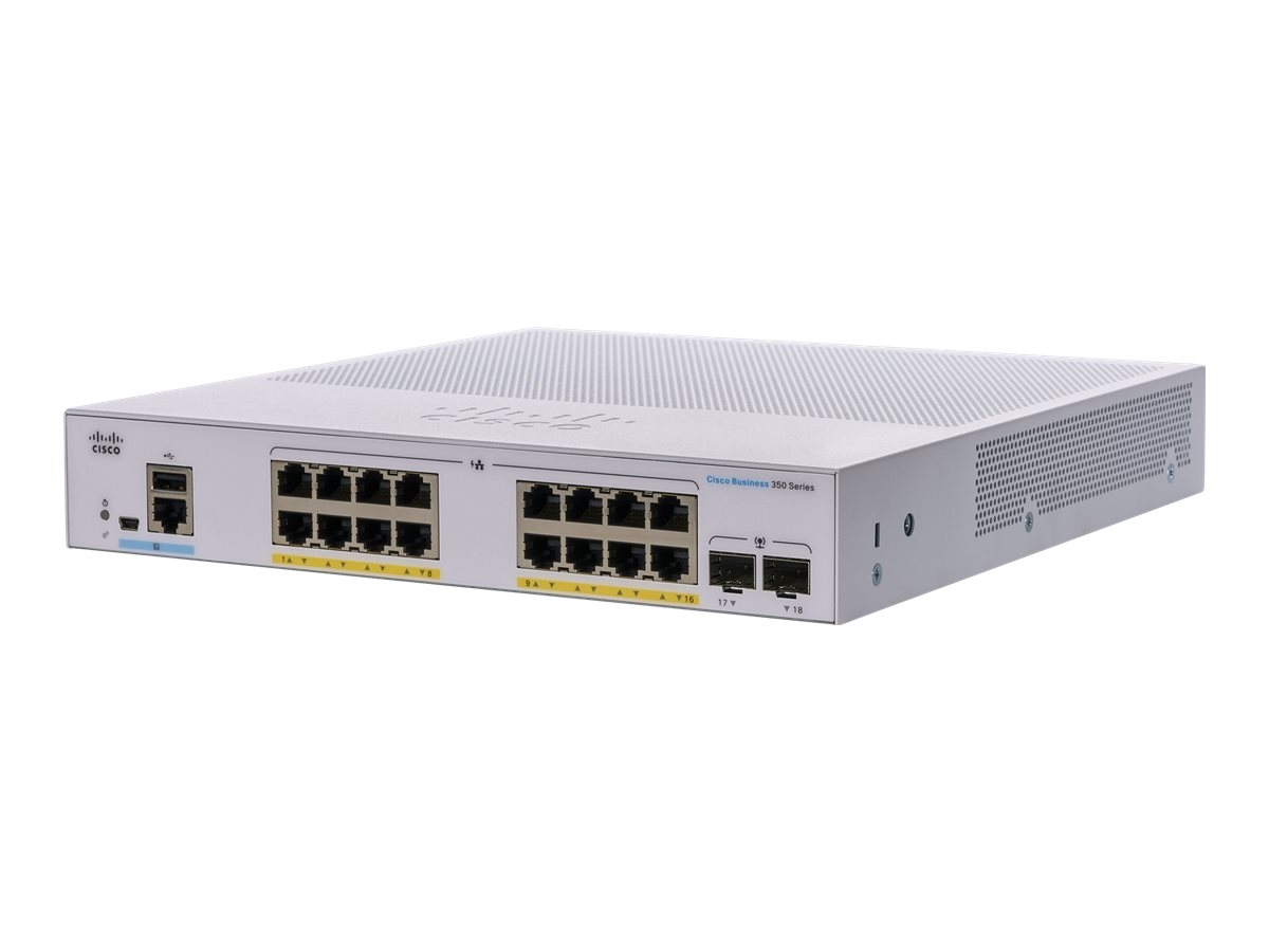 Cisco GE Network Switch Managed (p/n- CBS350-16FP-2G-EU)