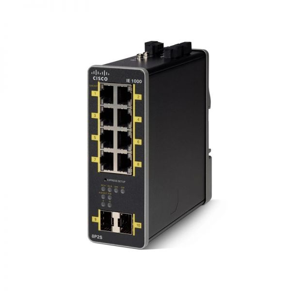 Cisco IE-1000 GE Managed Switch (p/n- IE-1000-8P2S-LM)