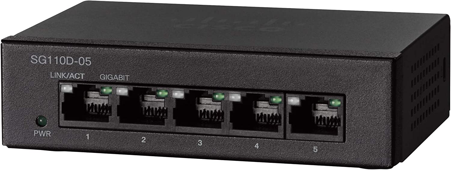 Cisco SG110D Gigabit Ethernet Unmanaged Switch (p/n- SG110D-05)