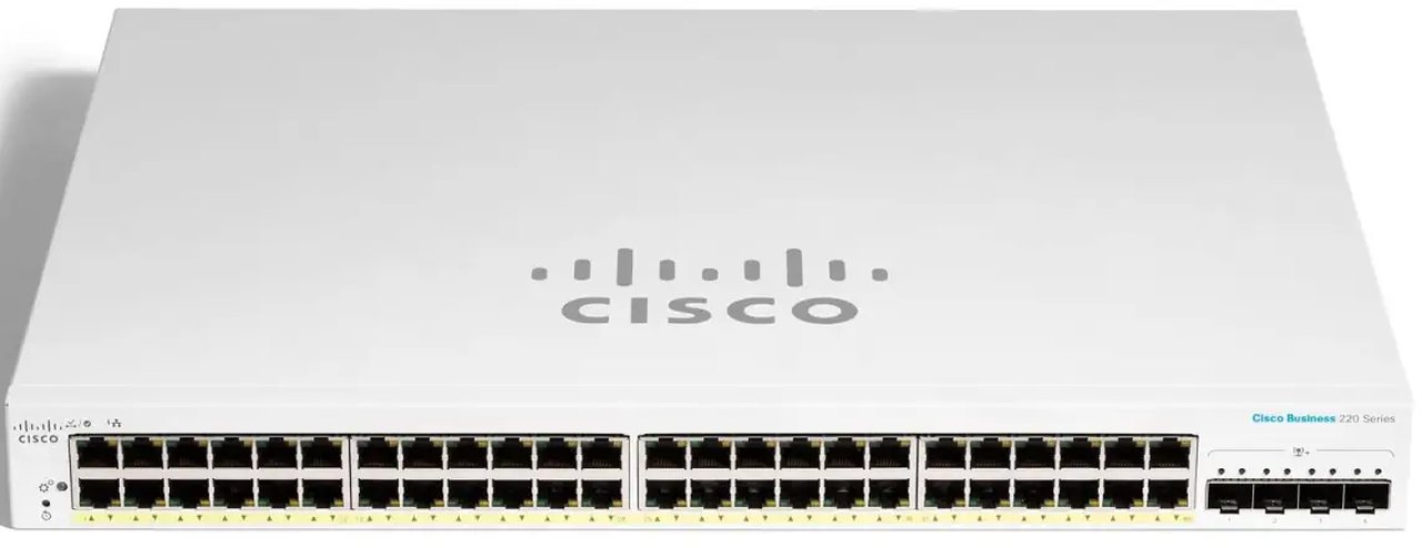 Cisco CBS220 SMART 48-PORT GE FULL Managed Switch (p/n- CBS220-48P-4X-EU )