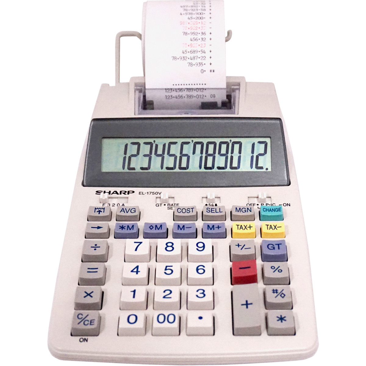 Sharp Portable Printing Calculator with Clock and Calendar (p/n- EL-1750V)